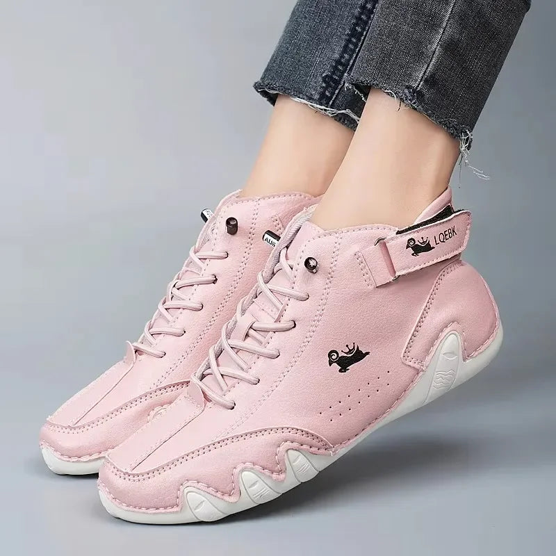 New Women's High Top Shoes Summer Fresh Fashionable Comfortable Soft Soled Ankle Boots Breathable Trendy High-quality Loafers Lootquake LLC