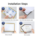 A4/A5/A6 Black Magnetic Photo Frame Publicity Column Advertising Column Self Adhesive Soft Poster Frame Certificate Folder Lootquake LLC