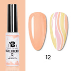 5ML Gold Silver Metallic Liner Paint Gel Polish Chrome Mirror Metal Effect Super Bright French UV LED Semi Permanent Nail Gel Lootquake LLC