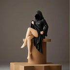 8/10/15cm Mysterious Statue Gothic Black Robe Women Statue Desktop Ornament Lady Statue for Desk Fireplace Shelf Mantel Table