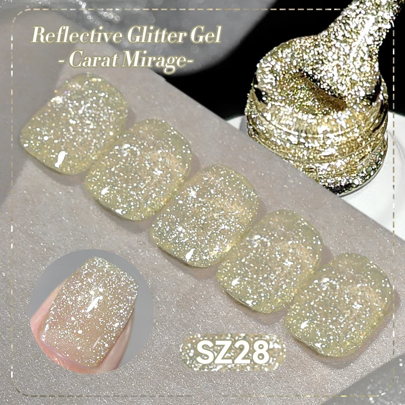 BORN PRETTY 10ml Reflective Glitter Gel Nail Polish Carat Mirage Sparkling Color Shine UV LED Soak Off Semi-Permanant Varnish Lootquake LLC