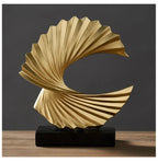 Modern Decor Abstract Sculpture Resin Sculptur Art Golden Statue Living Room Home Decoration Office Desk Decoration Accessories Lootquake LLC