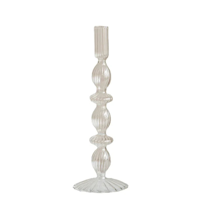 Glass Candle Holders Nordic Decor Taper Candle Holder Candlesticks for Home Wedding Room Decoration Party Vase Home Decor Pi-Mart