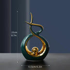 Ceramic Sculptures Ornaments Home Modern Decoration Abstract Statue Room Art Decor Luxury Porcelain Figurine Table Accessories Lootquake LLC