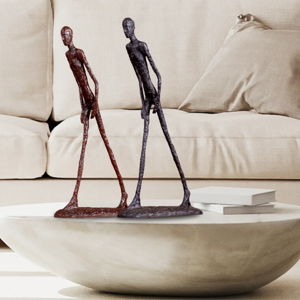 30cm Giacometti Sculpture Bronze Walking Man Statue Abstract Skeleton Hot Casting Art Figurine Famous Replica Crafts Home Decor