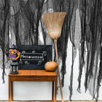 Halloween Decoration Black White Creepy Cloth Spooky Gauze Fabric Window Door Cover Scary Party Horror House Props Hallow Favors Lootquake LLC