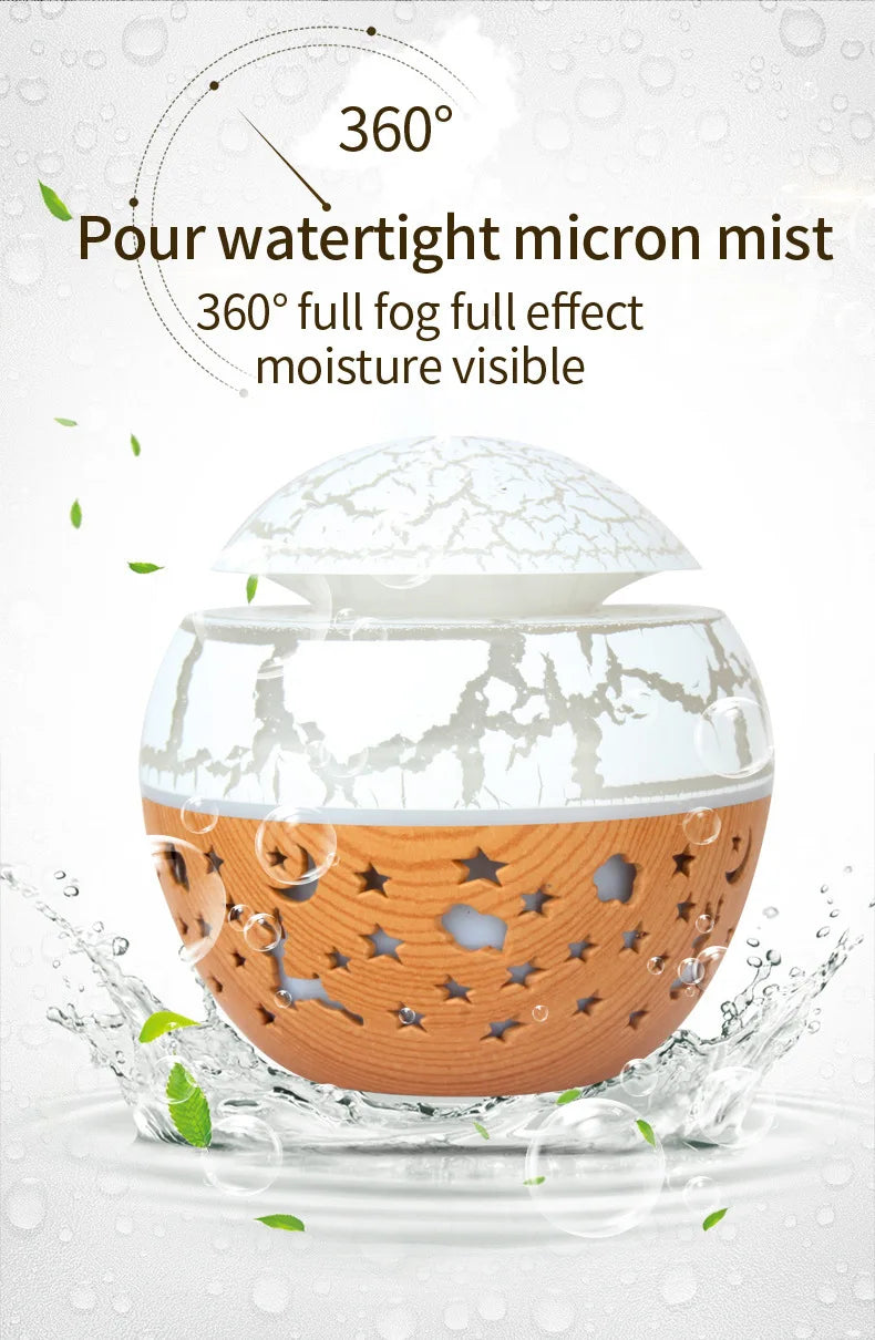 2024 Home Mushroom Head Bedroom Air Purifier USB Desktop Nebulizer Wood Texture Personalized Aromatherapy Machine Humidifier Lootquake LLC