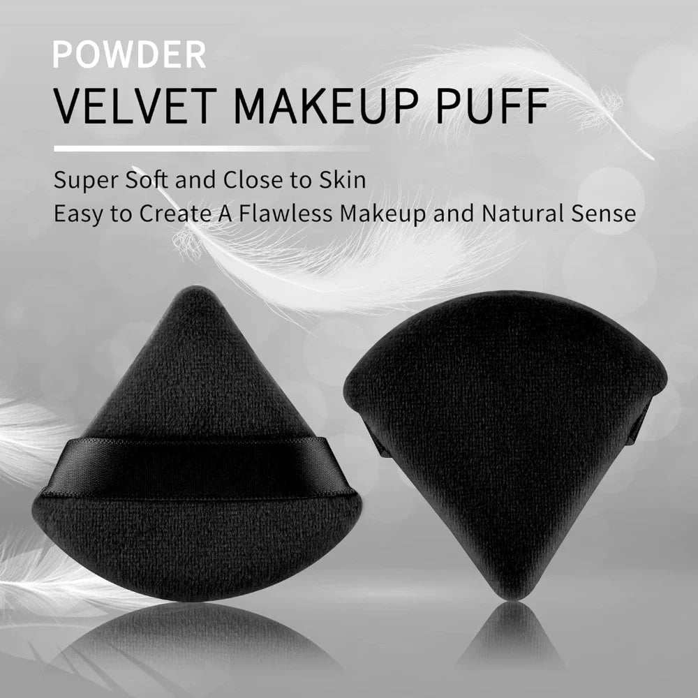 2/3/5/6/12Powder Puff Face Makeup Soft velvet Triangle Powder Puff For Loose Powder Setting Powder Makeup Foundation Beauty Gift Lootquake LLC
