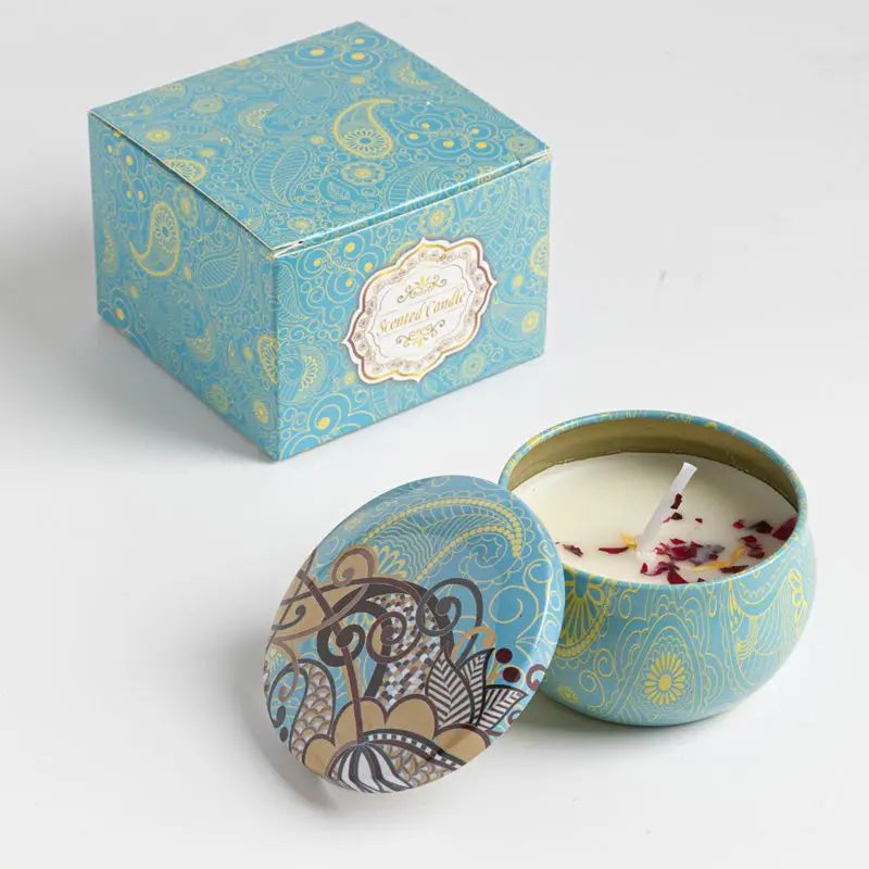 Osmanthus Gardenia Fragrance Candles with Petals Small Romantic Fragrance Candles for Girls' Birthday Gifts Home Aromatherapy