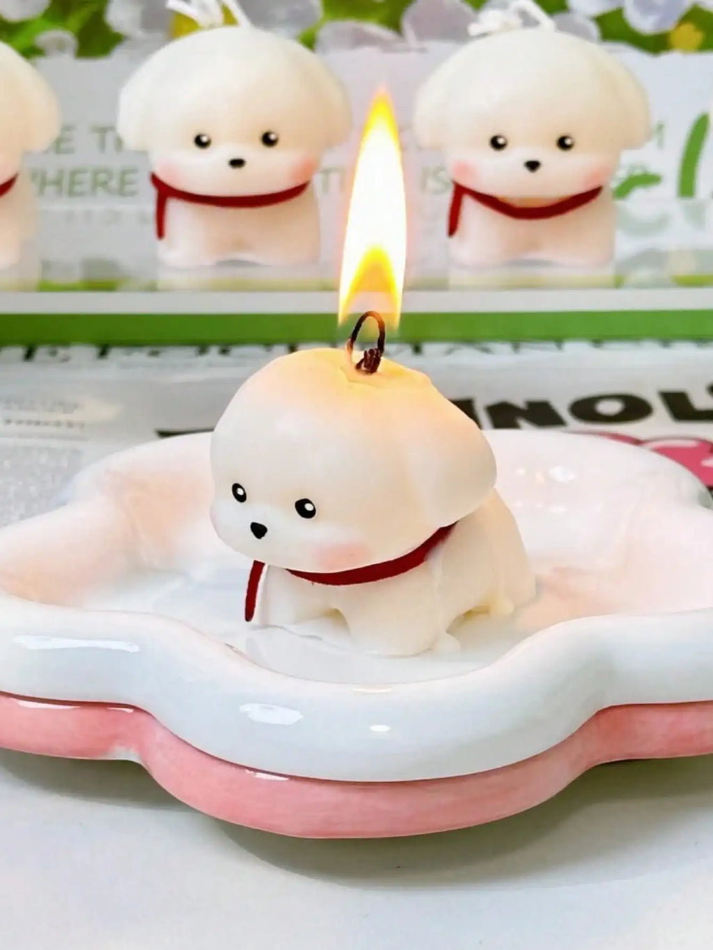 Burning 6h Cartoon 3D Cute White Puppy Candle Home Decor Candle Scented Candle Home Use Girl Aromatherapy Home Aromatic Candle Lootquake LLC