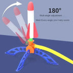 Kids Outdoor Rocket Foot Pump Outdoor Air Pressing Soaring Rocket Suit Jumps Air Powered Rocket Launcher Game Children Toy Gifts