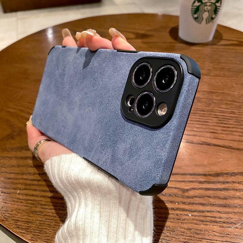 Vintage Green PU Leather Case For iPhone 13 12 11 Pro Max Mini XR XS X 7 8 Plus  Luxury Silicon Bumper Shockproof Soft Cover  Ultra Thin Slim Leather Case Anti-Scratch Hard Back Cover for iPhone Stevvex