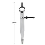 Adjustable Leather Compass Lockable Carbon Steel Divider Wing Creaser DIY Leathercraft Rotating Line Scribing Gauge Caliper Tool