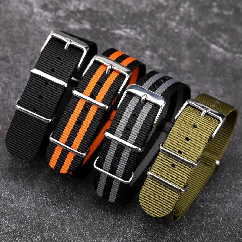 Polar Nylon Watch Strap Canvas Band, Unisex, Durable Pin Buckle Wristband