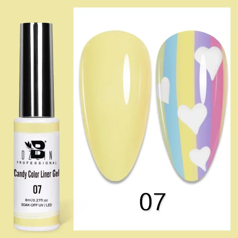 5ML Gold Silver Metallic Liner Paint Gel Polish Chrome Mirror Metal Effect Super Bright French UV LED Semi Permanent Nail Gel Lootquake LLC