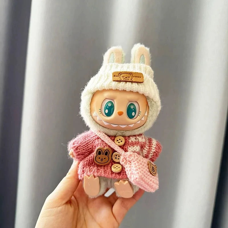 Labubu I II Sitting Party Clothing Idol Dolls Cute Mini Plush Doll'S Clothes Easter Colorful Bunny Sweater Labubu Accessories Lootquake LLC