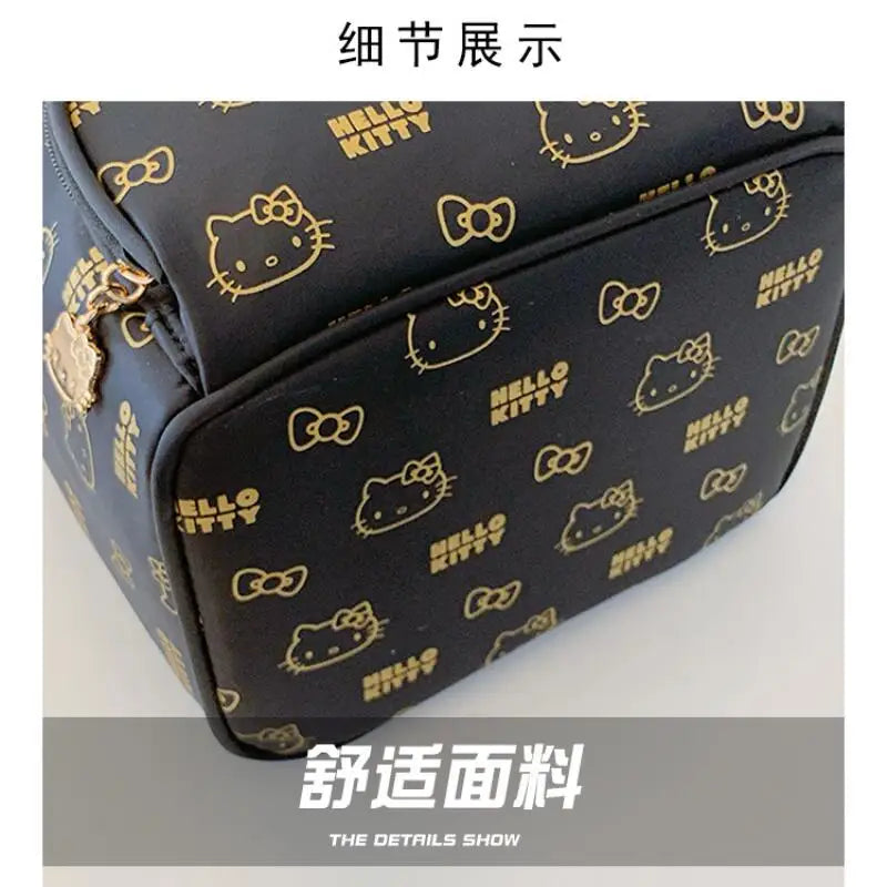 Sanrio Hello Kitty Handbag Cosmetic Bag Hot Selling Item New Product Kawaii Cartoon High-Capacity Outdoors Campus Adult Student Pi-Mart