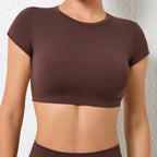 FlexiFit Women's Backless Crop Gym Top