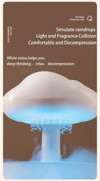 300ml 5W USB Air Diffuser Bluetooth Rain Cloud Humidifier Design Mushroom Lamp Colorful NightLight Ultrasonic Aroma Diffuser