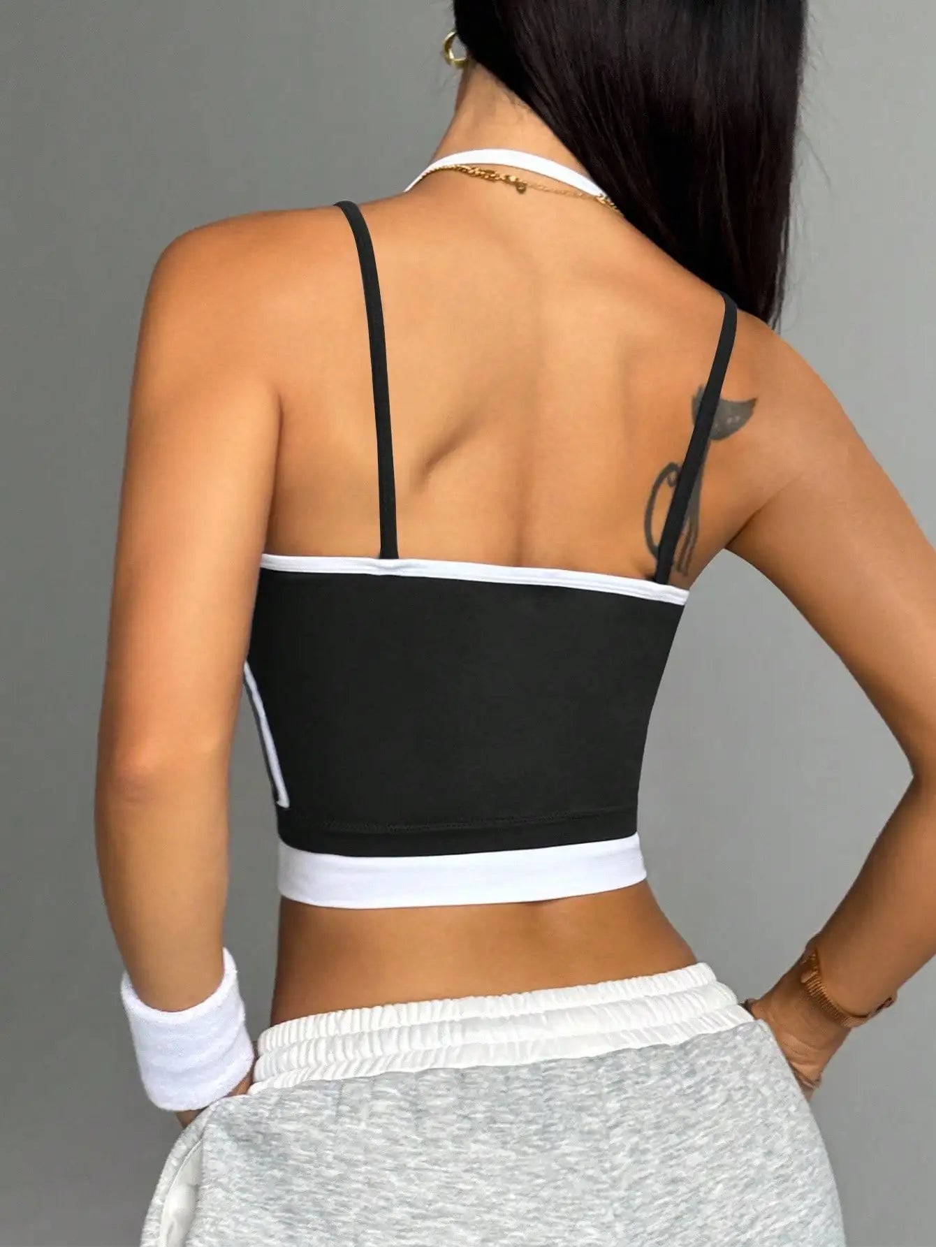 Color Block Shock-Absorbing Sports Vest for Women THRIXINE