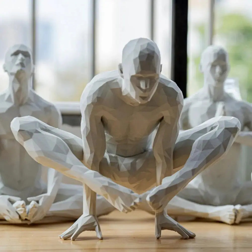 Yoga Man Meditating Abstract Statues Sculptures Yoga Figurine Nordic Living Room Home Decor Decoration Desk Ornaments Decor  ﻿