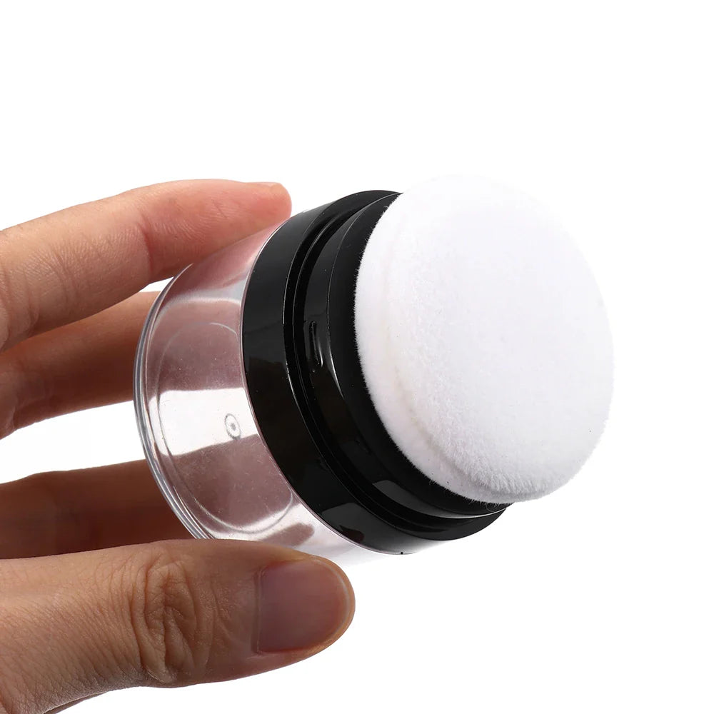 Loose Powder Box With Flocking Cotton Mushroom Sponge Puff Blusher Finishing Powder Jar Portable Cosmetic Foundation Powder Case Lootquake LLC