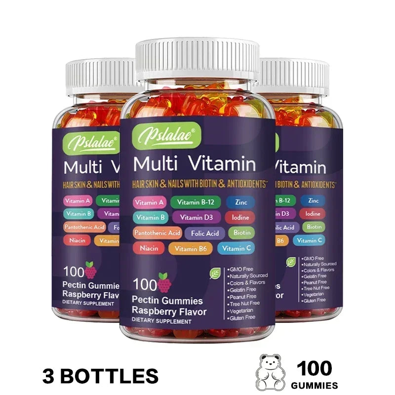 Multivitamin Gummies - Dietary Supplement for Improves Skin, Hair, Nails and Overall Health, Immunity, Enhances Energy Levels Lootquake LLC