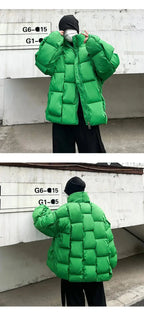 2023 Korean Fashion Thick Winter Jacket Men Parkas Jacket Men Outwear Coats Solid Stand Collar Windbreaker Cotton Padded Jacket
