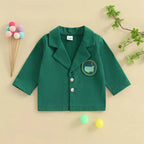 Infant Toddler Hooded Windbreaker Jacket with Zipper Closure and Cute Animal Print for Baby Boys and Girls