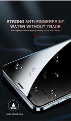 200D Anti Glare Tempered Glass For iPhone 13 12 11 14 Pro Max Mini Privacy Screen Protector iPhone 14 7 8 Plus XR X Screen Glass Anti Spy Tempered Glass Screen Protector Full Coverage Stevvex