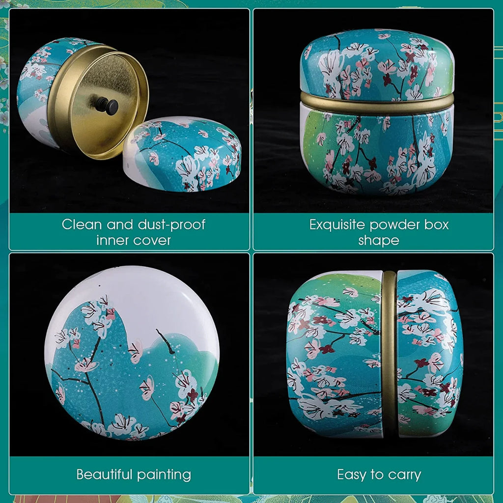 Powder Puff and Powder Container for Body Dusting Powder Case with Puff fo Women Loose Powder Containers with Puff for Travel Lootquake LLC