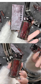 Dark Purple Lip Gloss Water Light Long Lasting Clear Moisturize Mirror Pink Peach Lip Tint Non Stick Cup Liquid Lipstick Makeup