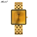 MISSFOX Brand Wristwatch Minimalist Fashion Quartz Watches Classic Design Square Dial Waterproof Stainless Steel Watch For Gift
