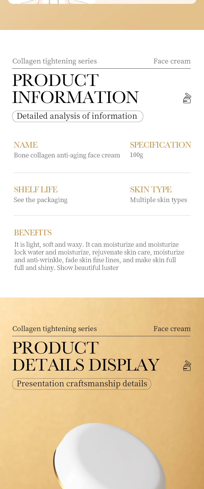 SADOER Collagen Firming Face Cream sknicare Moisturizing Hydrating Face Creams Faical Cream Beauty Face Skin Care Products Lootquake LLC