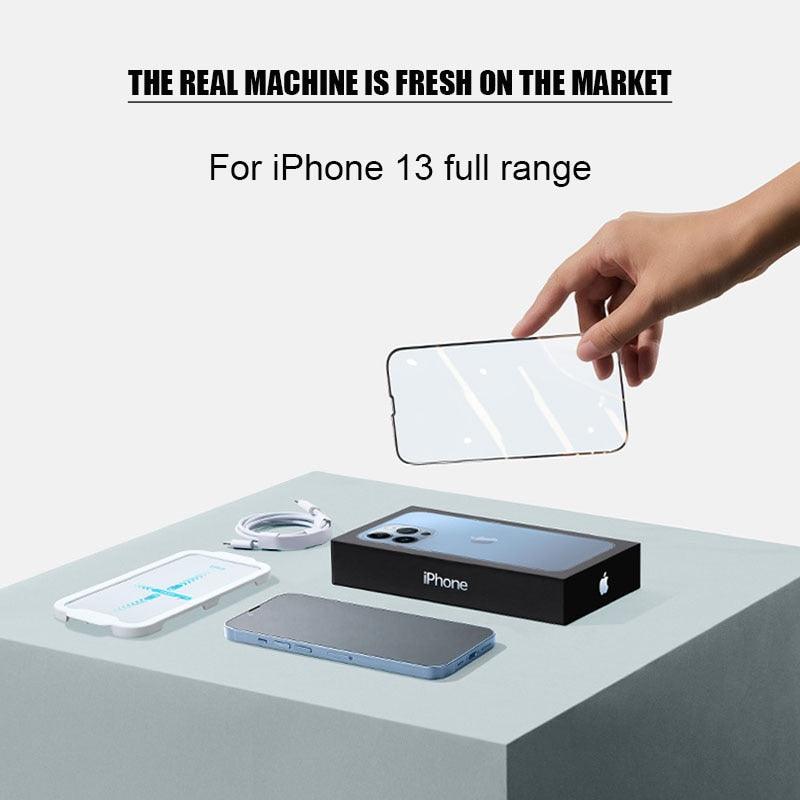 4pcs Full Cover Tempered Glass For Iphone 11 13 12 Pro Max Mini Xs X Xr Screen Protector On Iphone 7 8 Plus 6 6s Se 2020 Glass Guard Screen Protector For Iphone Stevvex