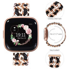 Fitbit Versa & Sense Leather Metal Band - Luxurious Design - SJB-DIAMOND ELITES