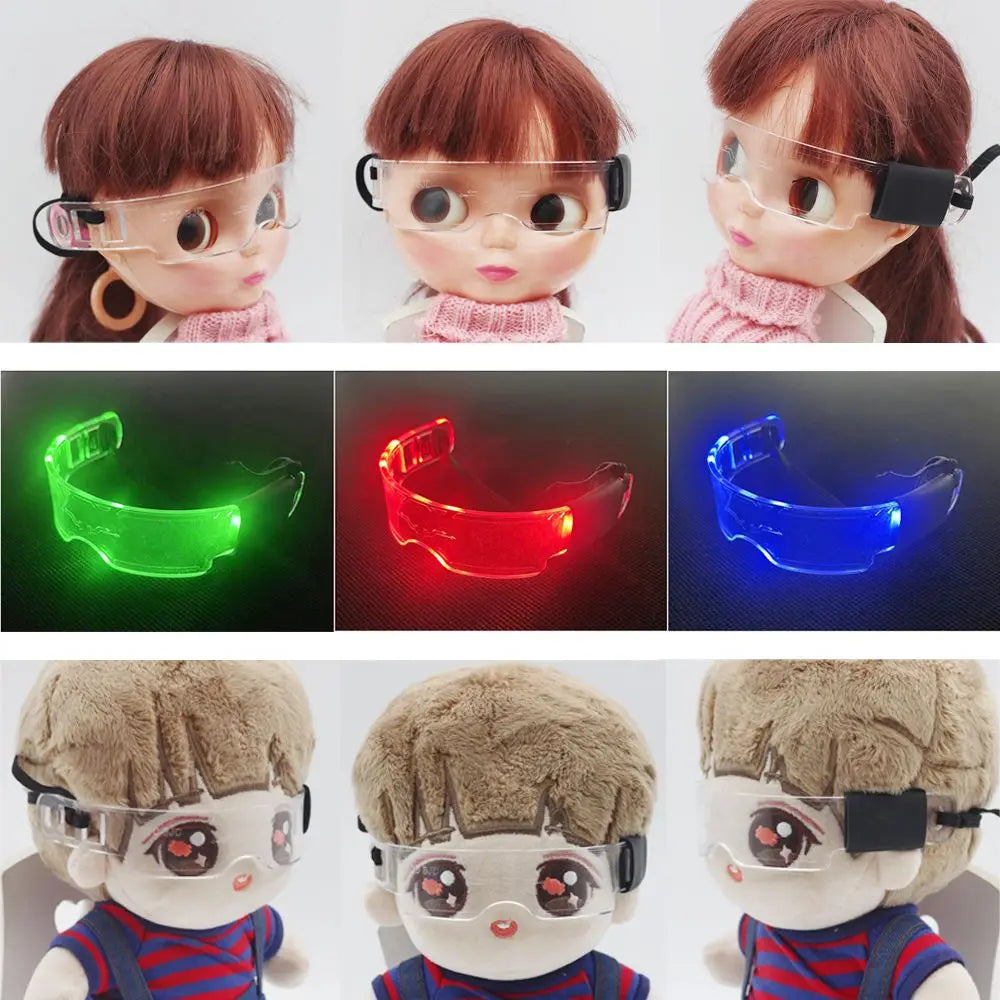 Labubu LED Punk Glasses Labubu Doll 3-color Luminous Glasses Cool Night Light Future Technology Glasses Mini Edition Lootquake LLC