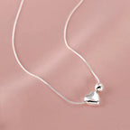 925 Sterling Silver Necklace Simple Heart Love Ball Elegant Geometric for Women Girl Jewelry Gift Dropshipping Wholesale Lootquake LLC