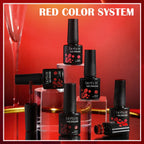 LILYCUTE 5Pcs/Set 7ML Red Brown Nail Gel DIY Nail Art Semi Permanent UV Gel Polish Long Lasting Design Manicure Kit Supplies Lootquake LLC