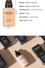 Flawless All Day: 9 Color Waterproof Concealer Foundation For Women Makeup Full Coverage Long Lasting Moisturizing Lootquake LLC