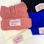 2023 New Long Ear Fox Hat Skullies Beanies Women Cute Rabbit Ears Crochet Knitted Hat Men Winter Hip-hop Warm Cap Christmas Gift Pi-Mart