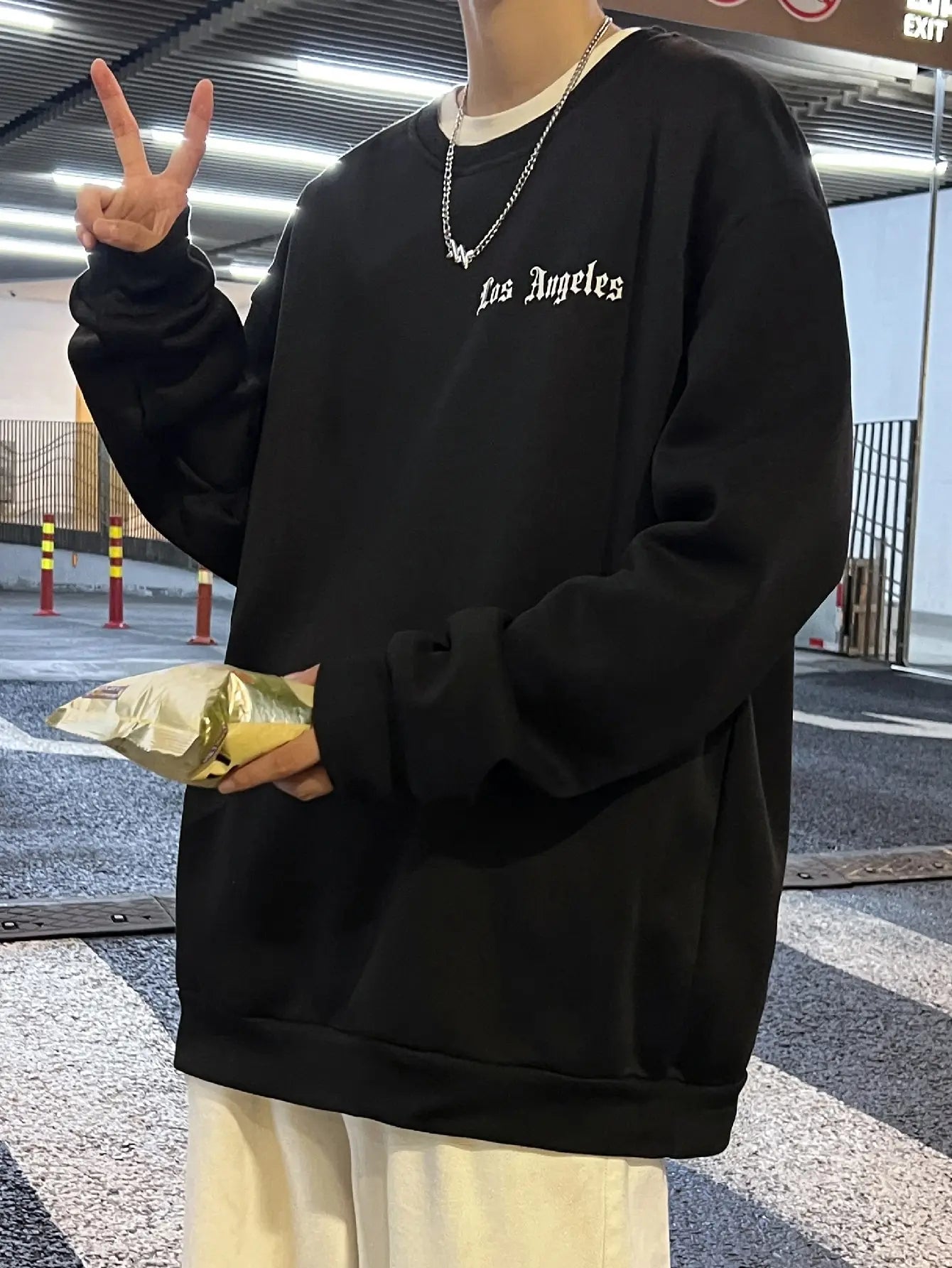 Art Letter Los Angeles Male Sweatshirts Hip Hop Simple Pullovers Fleece Casual Hoodies Autumn Comfortable Streetwear Sportswear Lootquake LLC