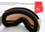 Ski Snowboard Goggles Women Men Skiing Eyewear Mask UV 400 Snow Double Anti-Fog Cylindrical - SJB-DIAMOND ELITES