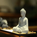 Buddha Stone Statue Little Buddhist Monks Tibetan Buddhism Figurines Zen Garden Ornament Meditation Home Aquarium Decoration Lootquake LLC