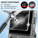 Screen Protector+Portable Carrying Case for R36S Handheld Console Storage Bag & Anti-Scratch Tempered Glass for R36S Accessories