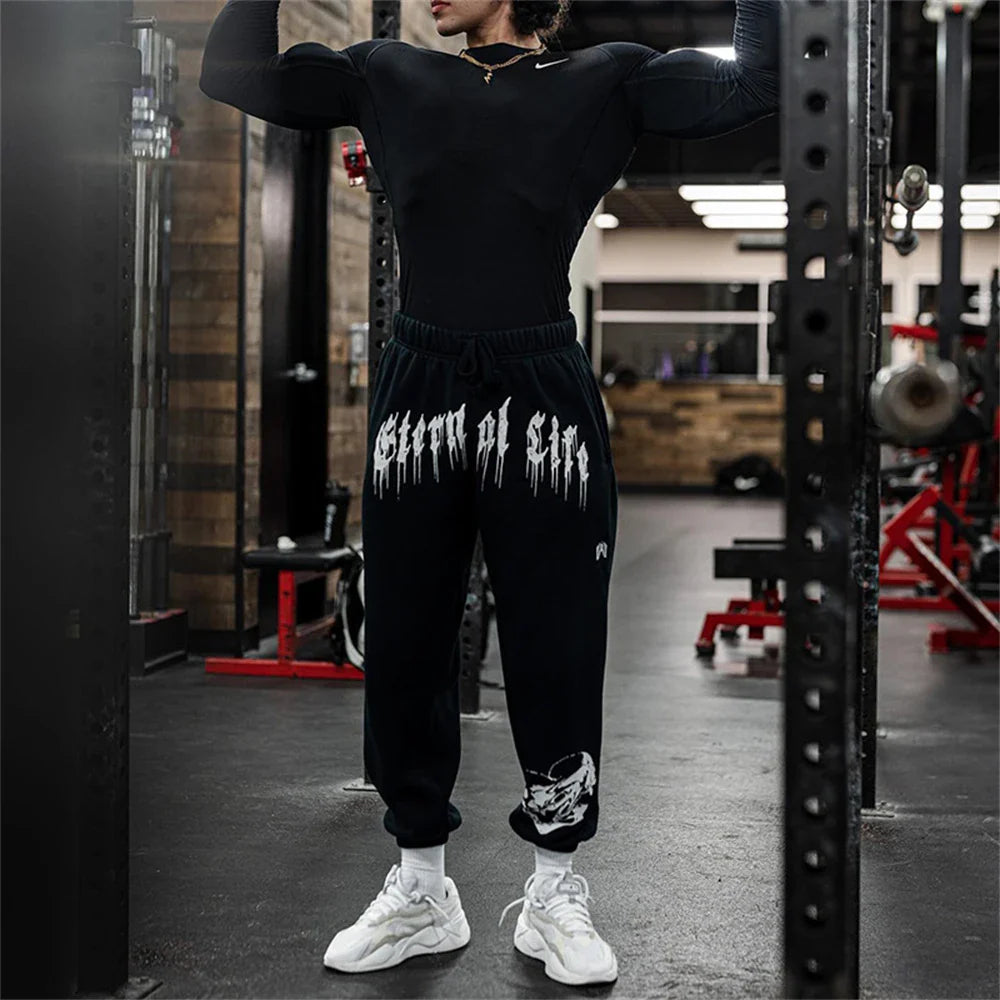 EquinoxFlex Men's Cotton Gym Joggers THRIXINE