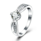 New Fashion 925 Sterling Silver 7-10# Fine Shiny Zircon Ring For Women Charm Luxury Wedding Party Favor Jewelry Wholesale