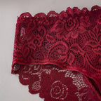 3PCS/Set Luxury Floral Embroidery Lace Panties Women Briefs Sexy Hollow Lingerie Female Underwear Ladies Breathable Underpants