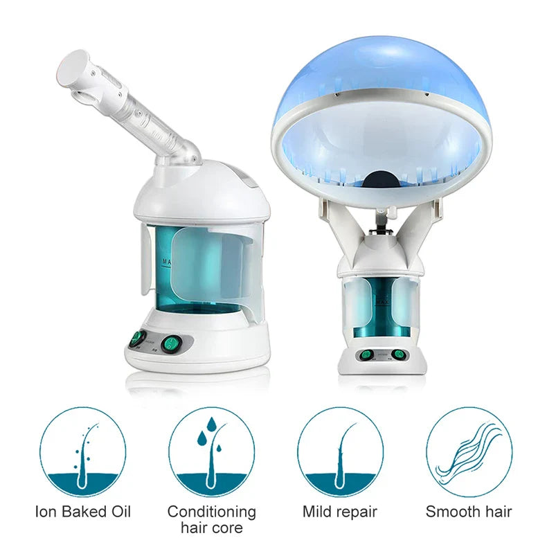 Face Hair Steamer Machine Humidifier Hot Nano Mist Sprayer Facial Ozone Vaporizer Hair Moisturizing Hydration Home Salon Steamer