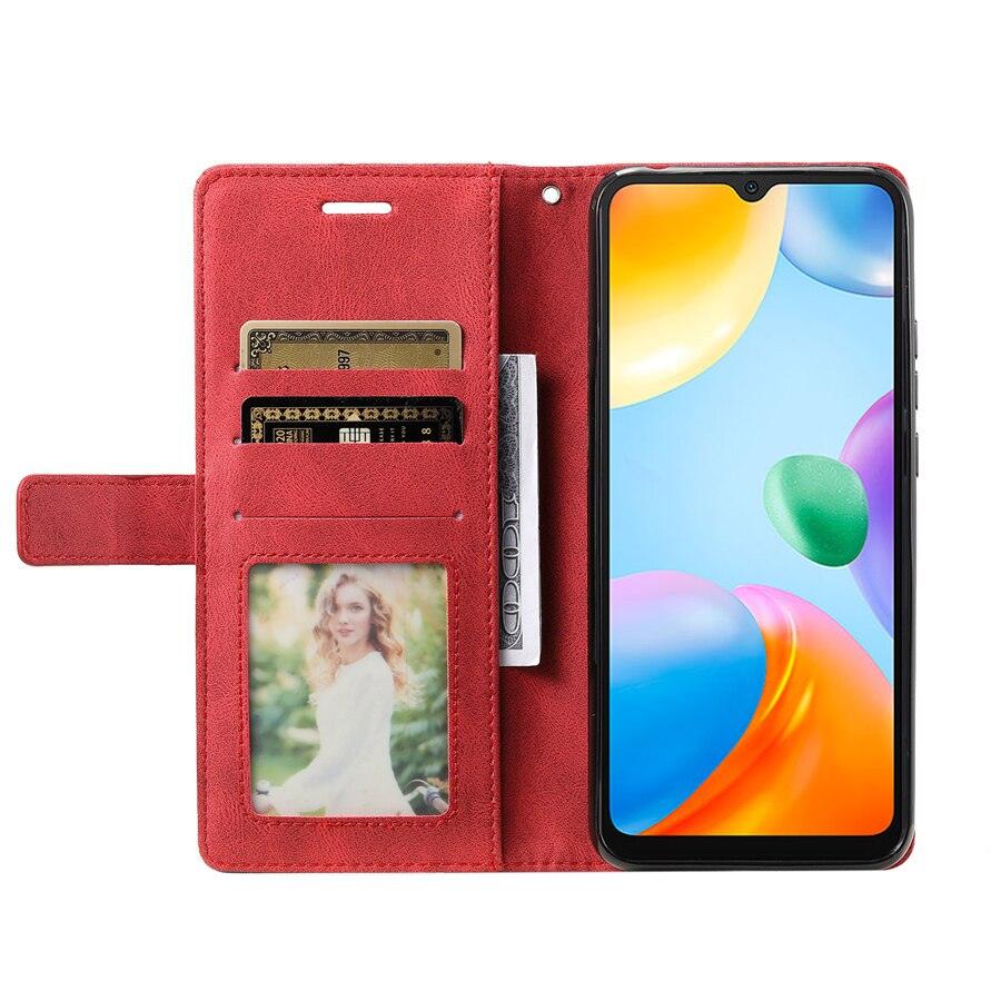 Wallet Flip Leather Case For Xiaomi Redmi 10 10A 10C 9 9A 9C 9T Note 11S 11 Pro 10S 10 Pro 9 Pro 8T 7 Poco X4 GT M4 Pro F4 11T Flip Wallet Case With Magnetic Closure Card Slots  Wrist Strap Protective Case Stevvex